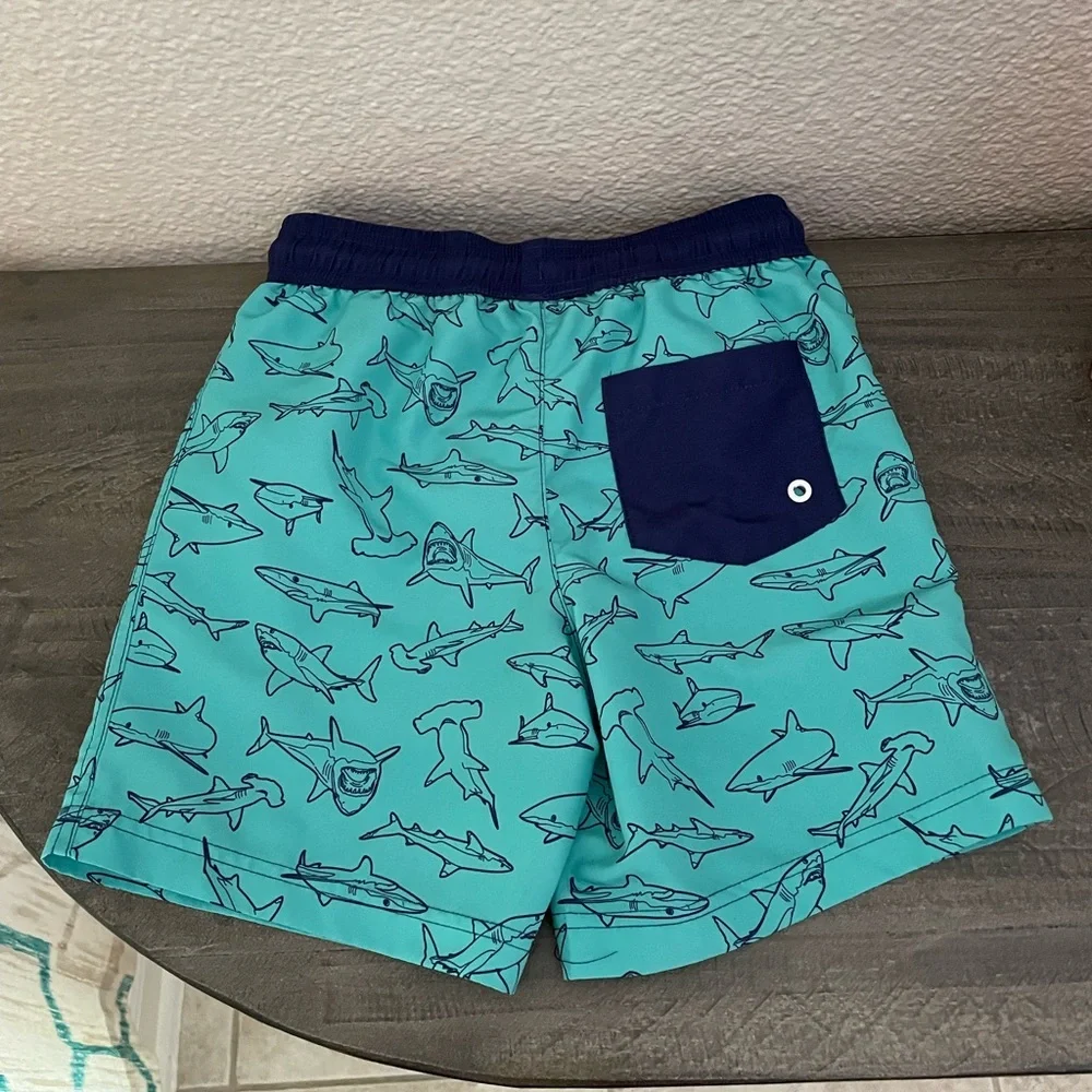 Tommy Bahama Shark Print Kids Swim trunks